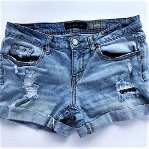 AEROPOSTALE DISTRESSED JEAN SHORTS